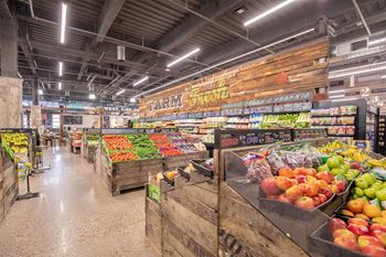a view of the produce section of the market